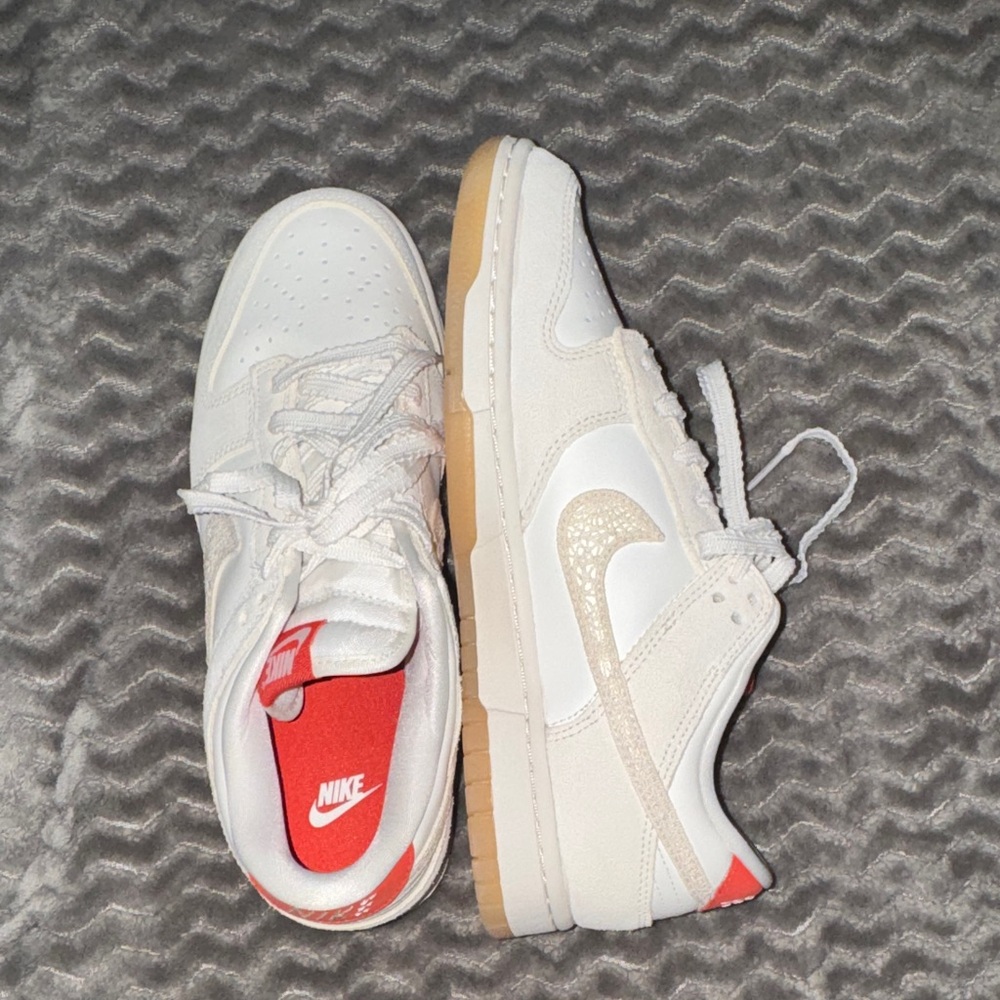 Nike White and Tan Sneakers